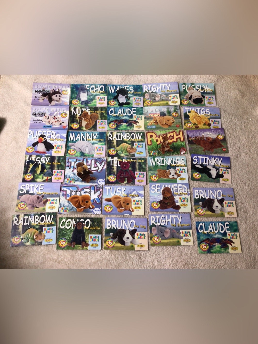 Ty Beanie Babies Collection Cards